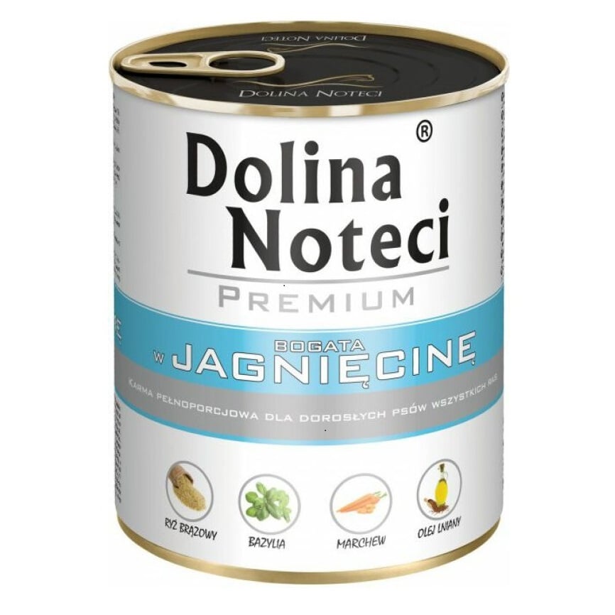 Вологий корм для собак Dolina Noteci Premium з ягнятиною, 800 г - фото 1