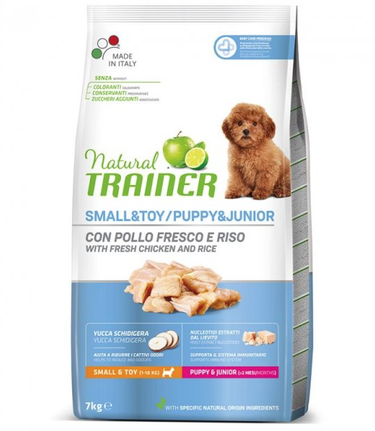 Сухой корм Trainer Natural Super Premium Puppy&Junior Mini, Курица и рис, 7 кг - фото 1