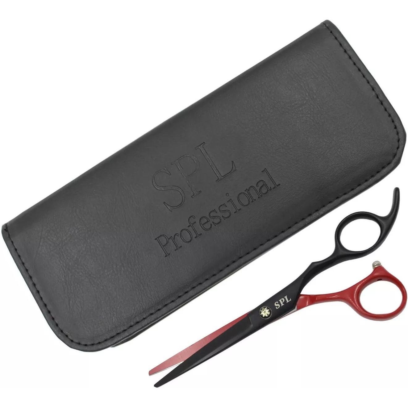 Ножницы парикмахерские SPL, 6.0 дюймов, черные с красным - фото 4