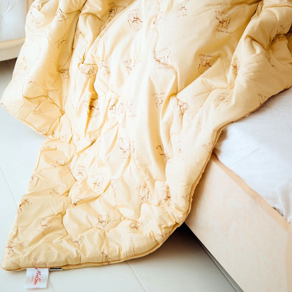 Одеяло шерстяное MirSon Gold Camel Hand Made №175, зимнее, 140x205 см, кремовое - фото 6