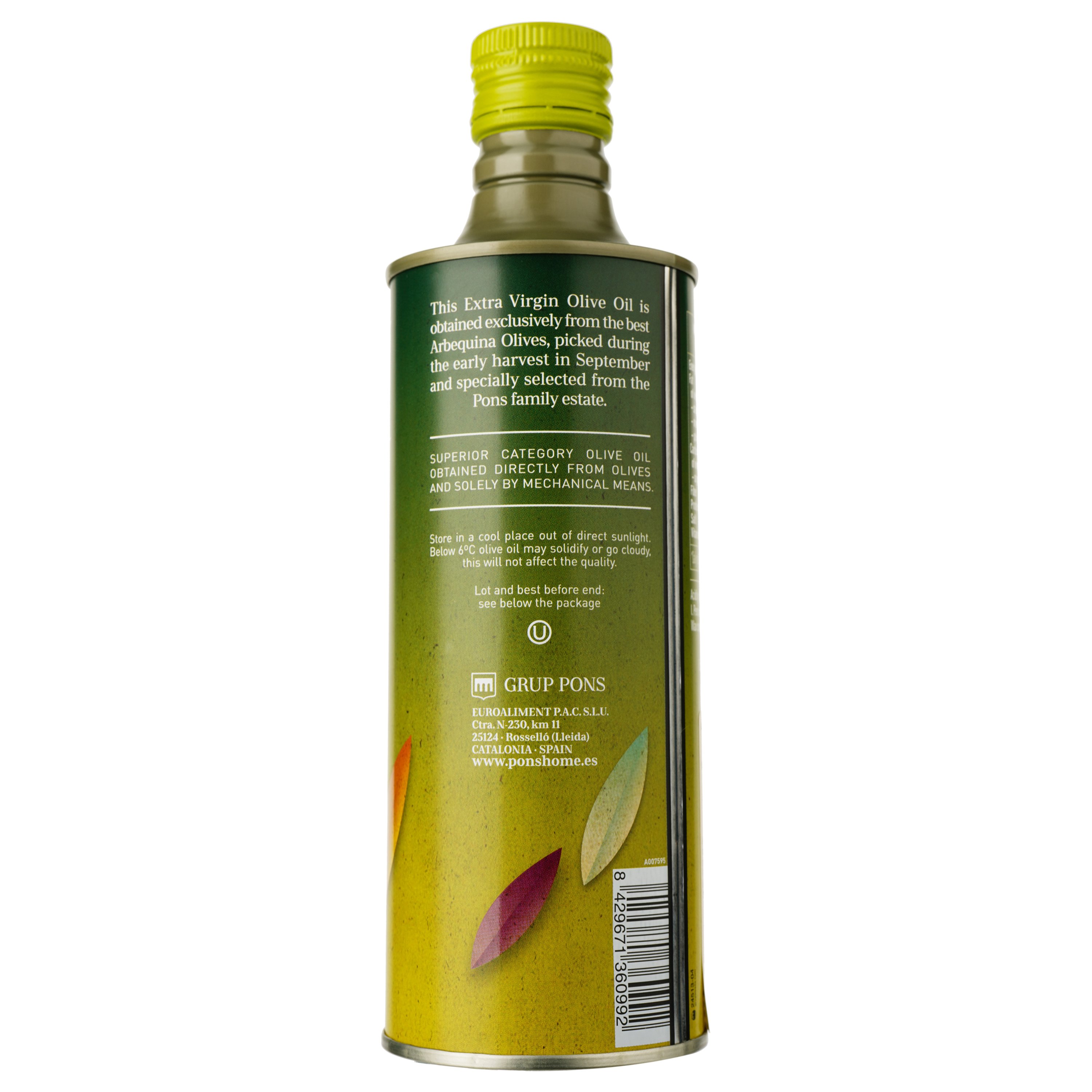 Масло оливковое Pons Green Oil EV 500 мл (810494) - фото 2