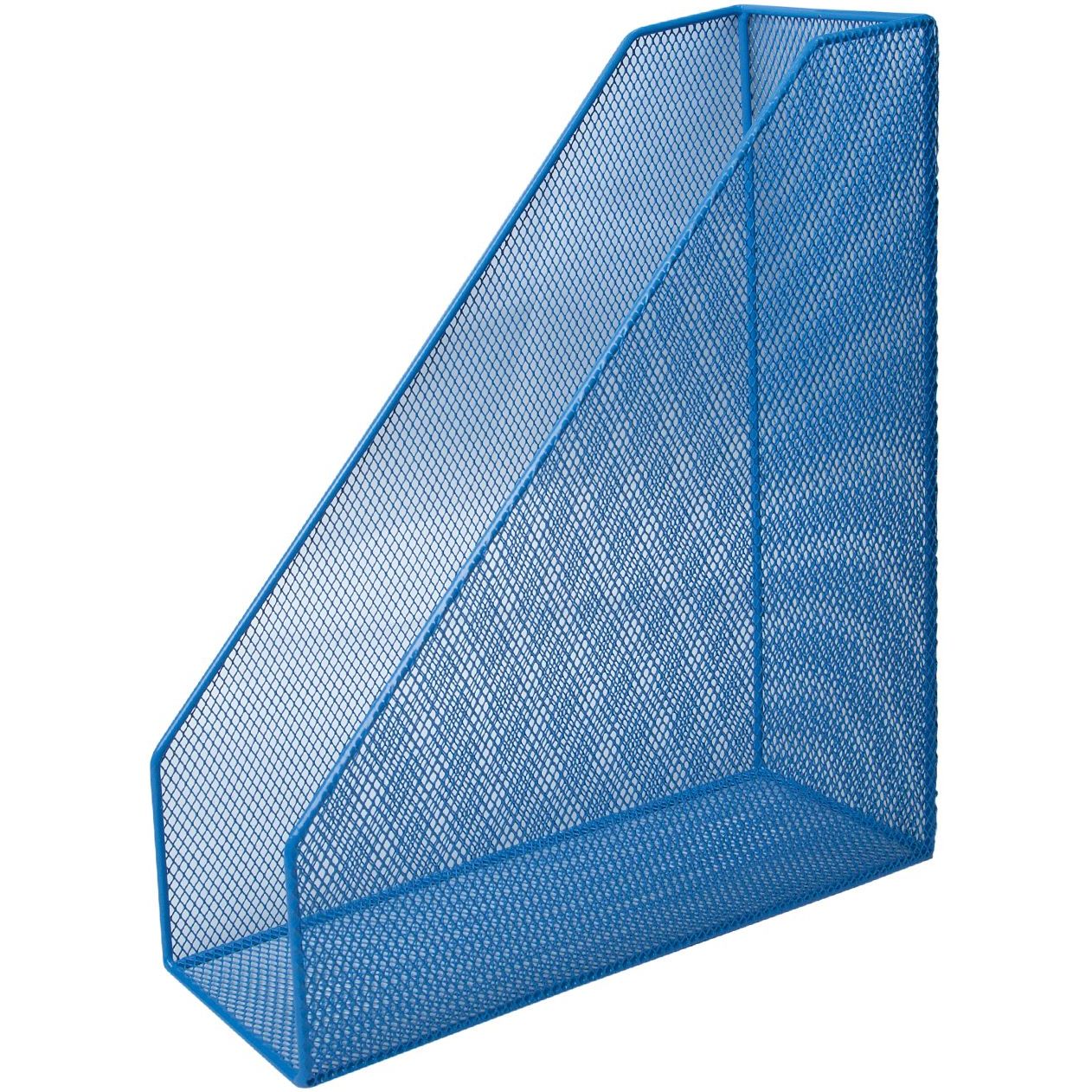 Лоток для бумаги Buromax металлический вертикальный 8x23x30 см синий (BM.6260-02) - фото 1