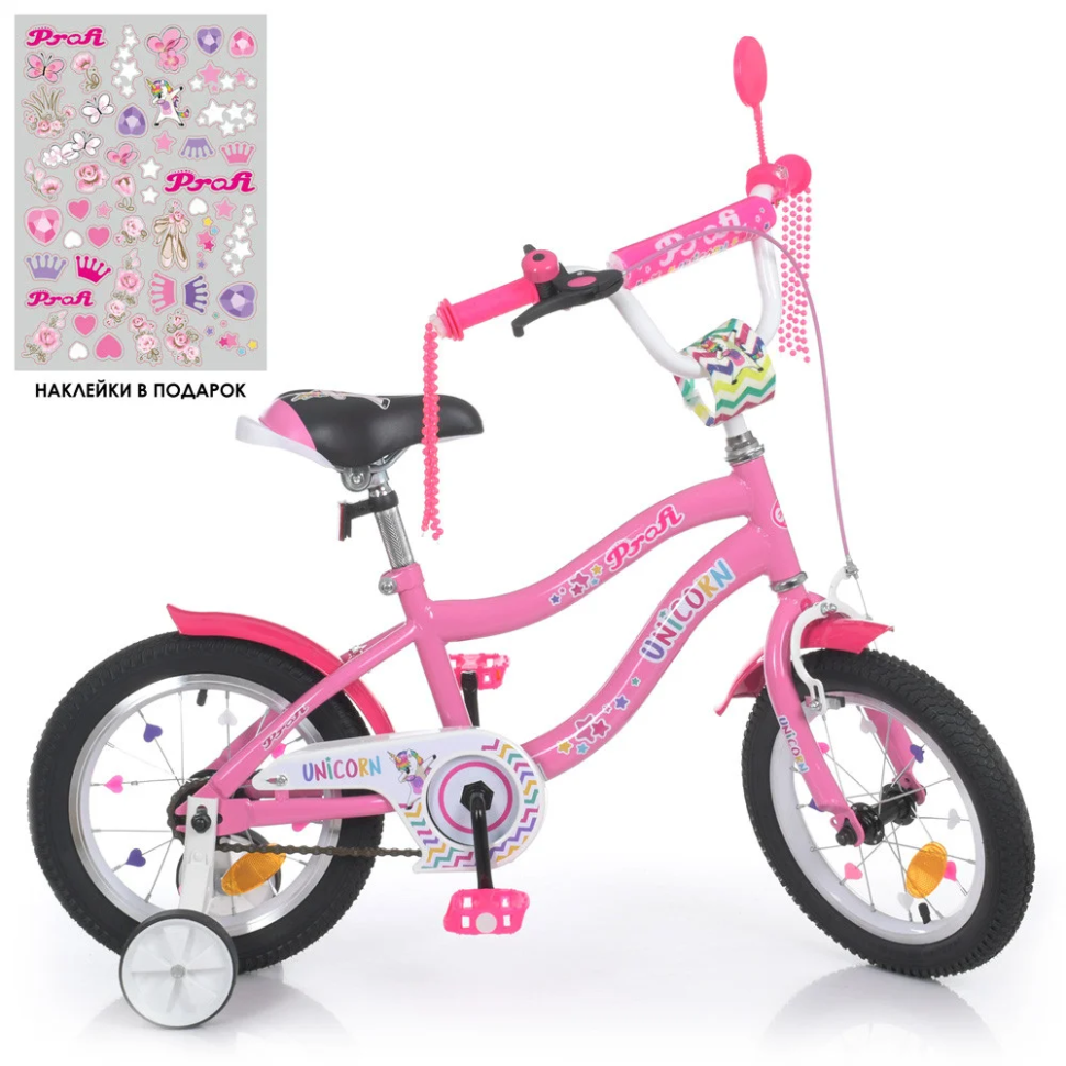 Велосипед дитячий Profi 14 дюймів рожевий 223349 - фото 2