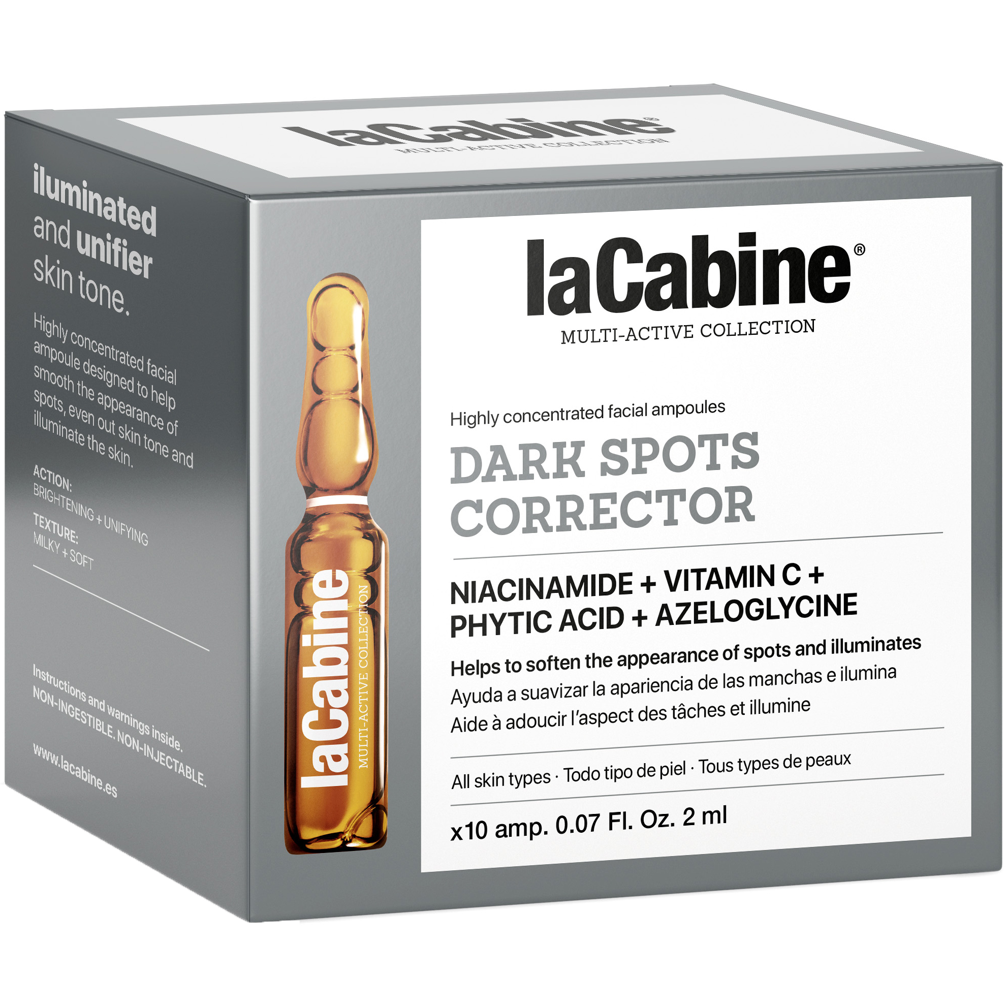 Висококонцентровані ампули для шкіри обличчя La Cabine Dark Spots Corrector проти пігментних плям 10х2 мл - фото 1