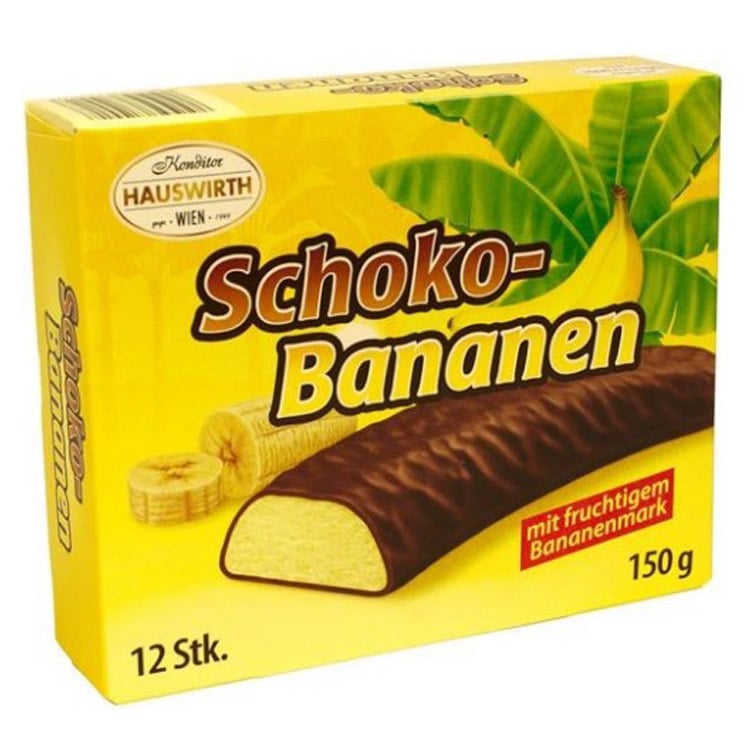 Конфеты Hauswirth Schoko-Banane, суфле в шоколаде, 150 г - фото 1