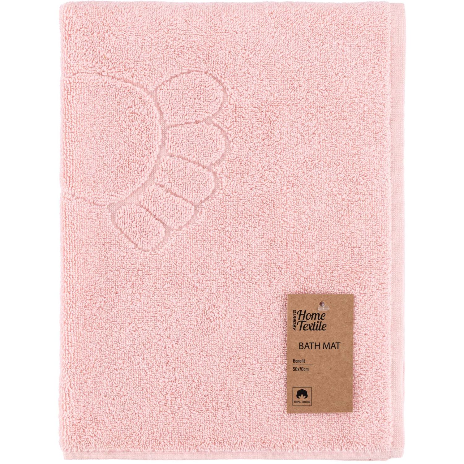 Килимок для ніг махровий Ardesto Benefit, 70х50 см, рожевий (ART2457SC) - фото 1