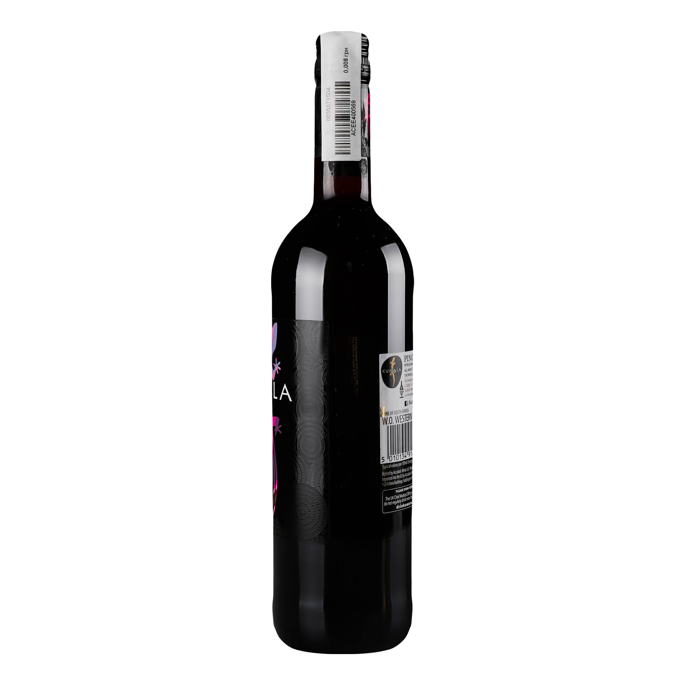 Вино Kumala Pinotage WO, красное, сухое, 13,5%, 0,75 л - фото 3