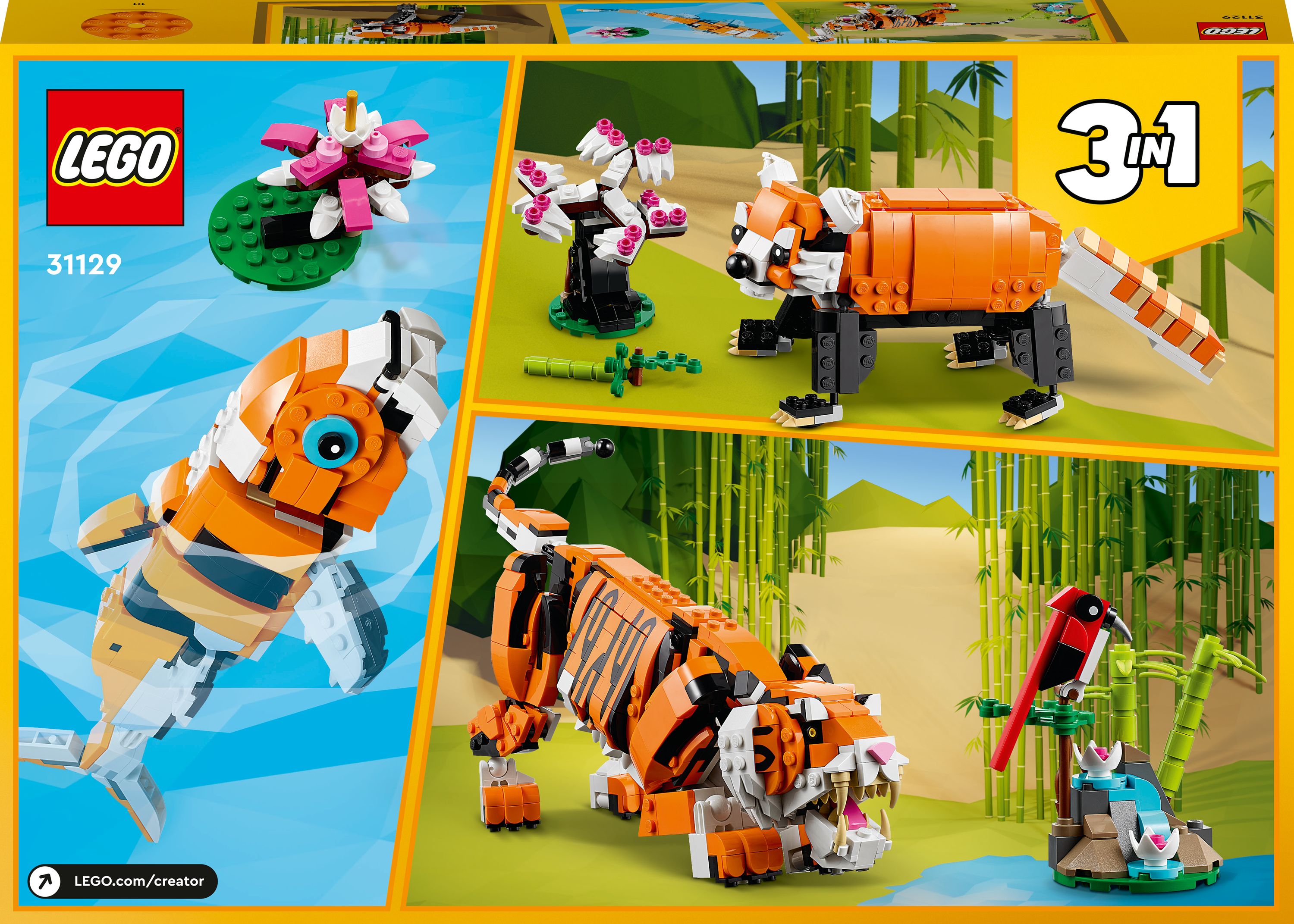 Конструктор LEGO Creator 3в1 Величественный тигр, 755 деталей (31129) - фото 9