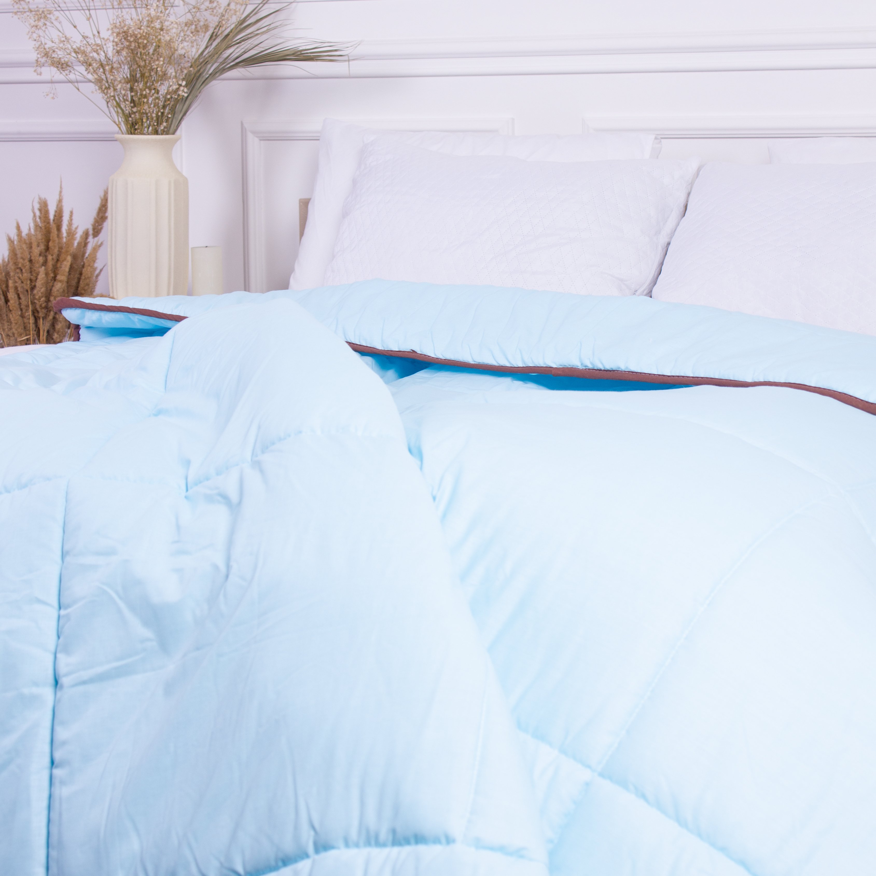 Одеяло шерстяное MirSon Valentino №0337, демисезонное, 220x240 см, голубое - фото 5