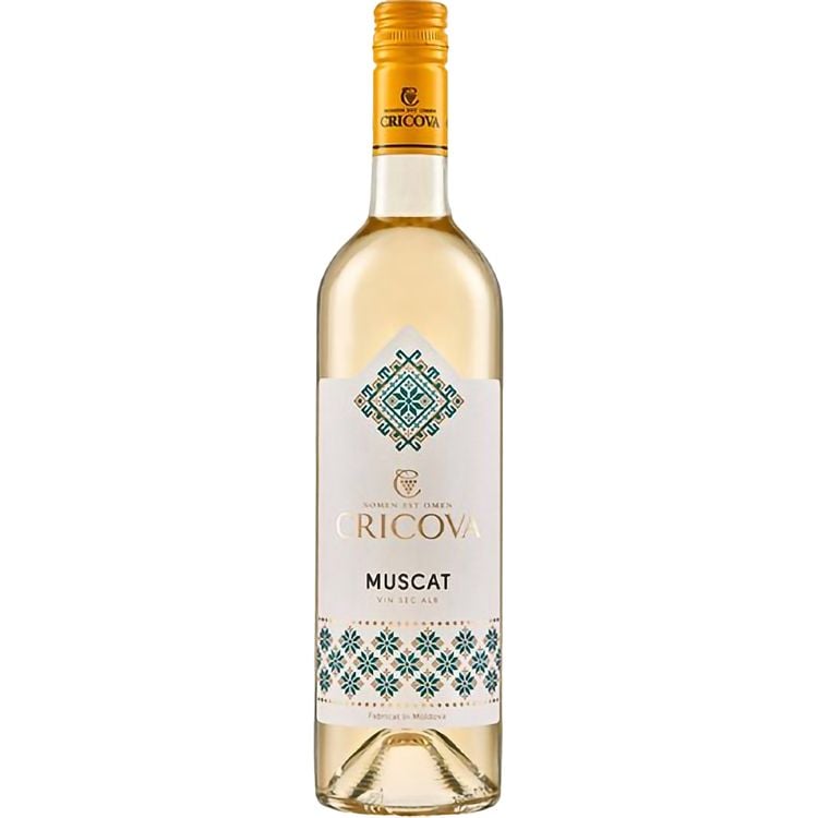 Вино Cricova Muscat National, біле, сухе, 0.75 л - фото 1