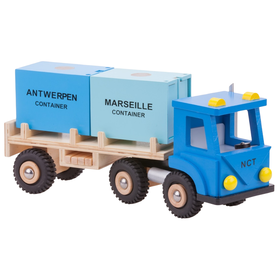 Игрушечный Грузовик New Classic Toys с двумя контейнерами, синий (10910) - фото 1