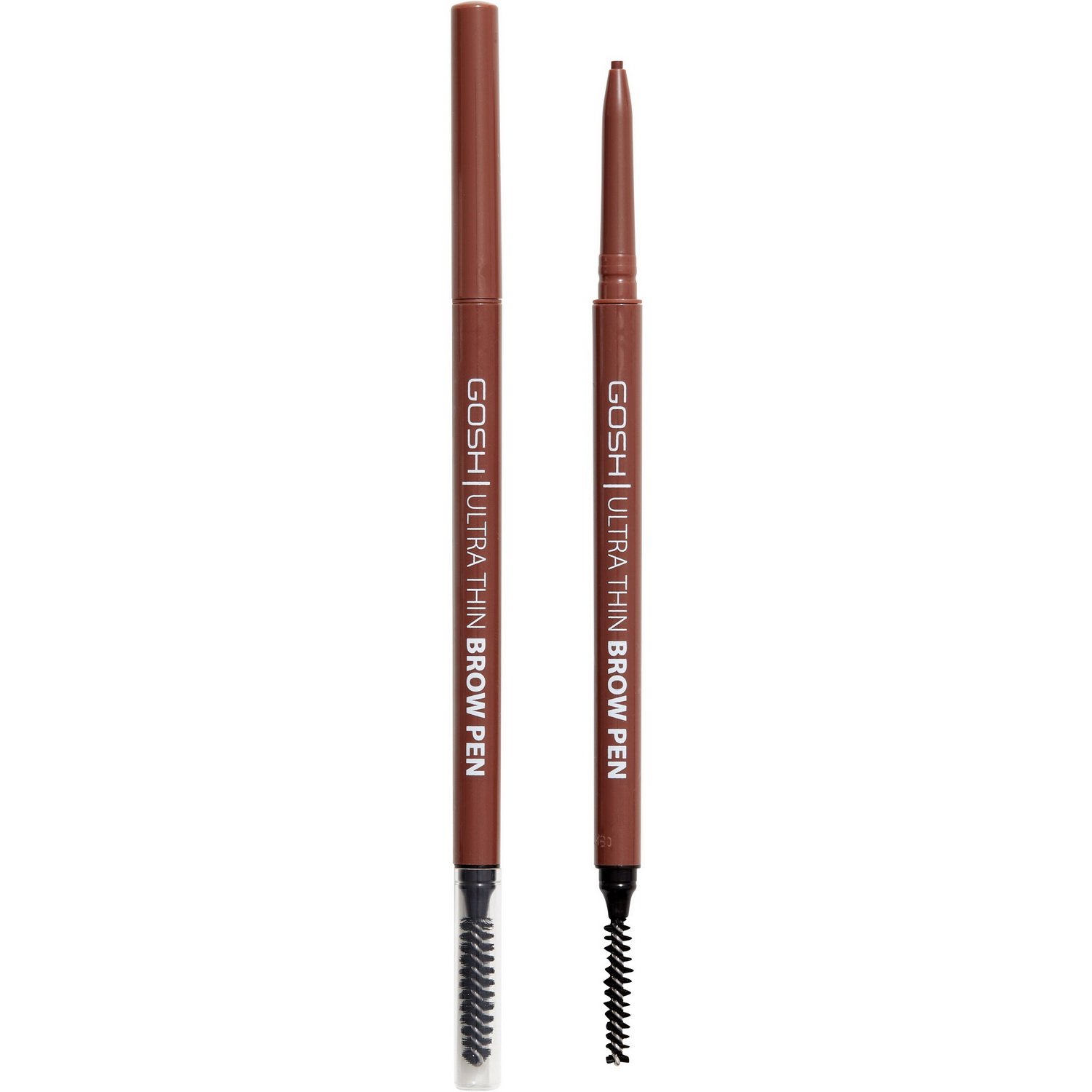 Олівець для брів Gosh Ultra Thin Brow Pen Brown тон 001, 0.09 г - фото 1