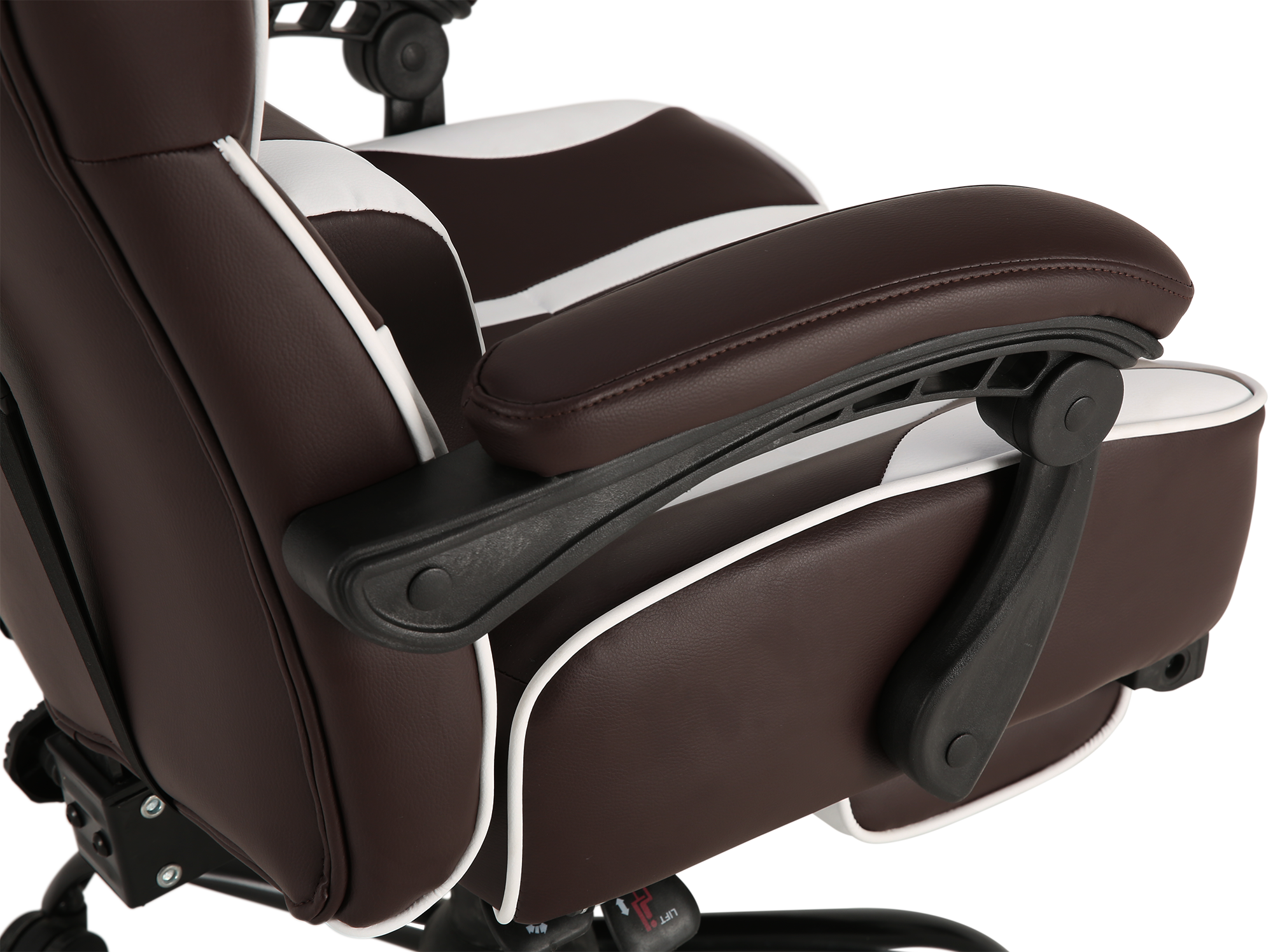 Геймерське крісло GT Racer коричневе з білим (X-2748 Dark Brown/White) - фото 8