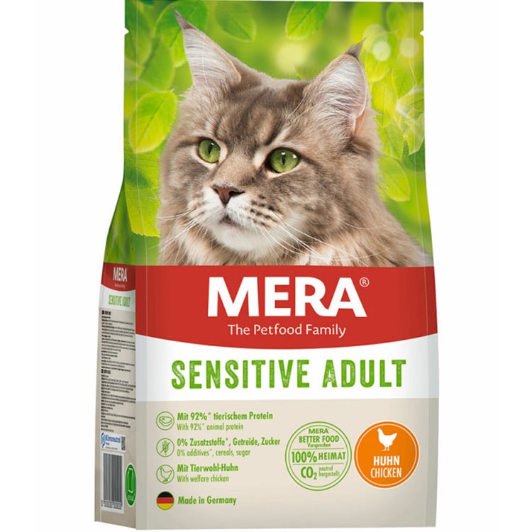 Сухий корм для дорослих котів із чутливим травленням Mera Cats Sensitive Adult Сhicken Huhn 400 г - фото 1