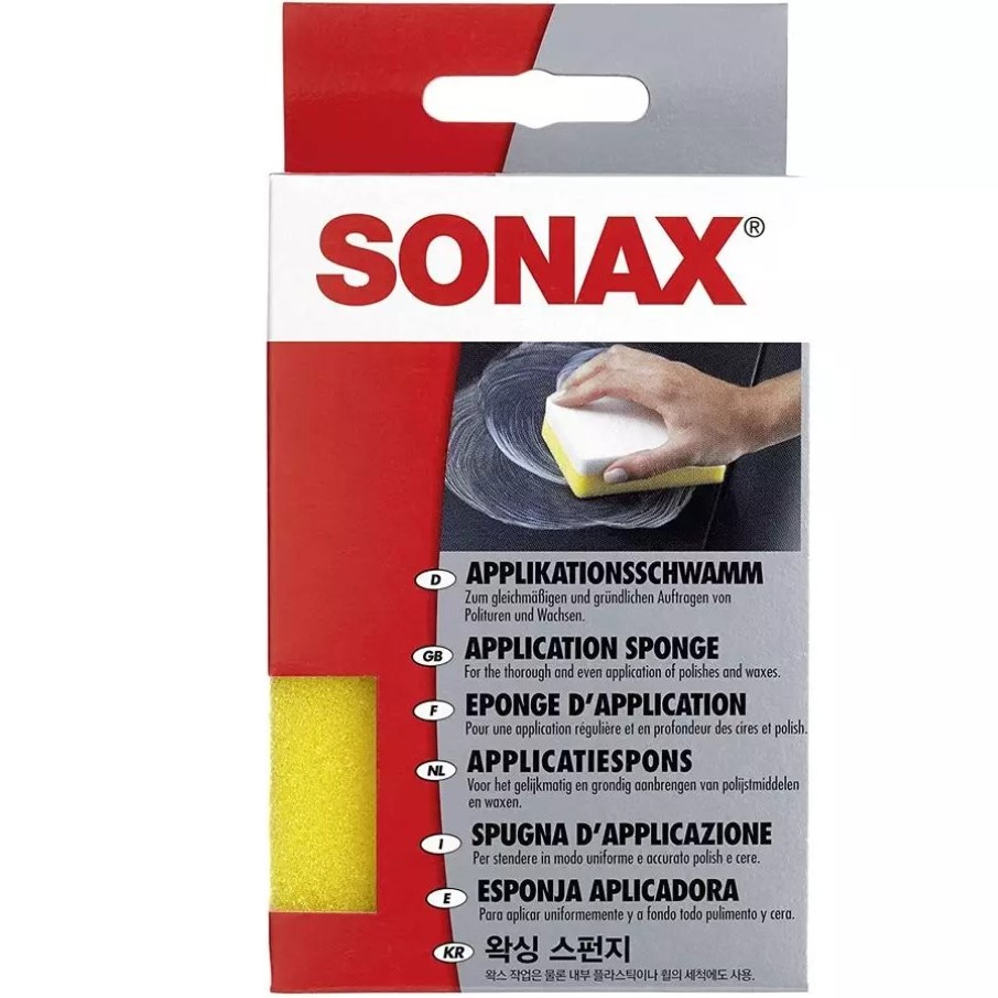 Губка для нанесения полиролей, восков, средств по уходу Sonax Application Sponge, Ø - 75 мм - фото 1