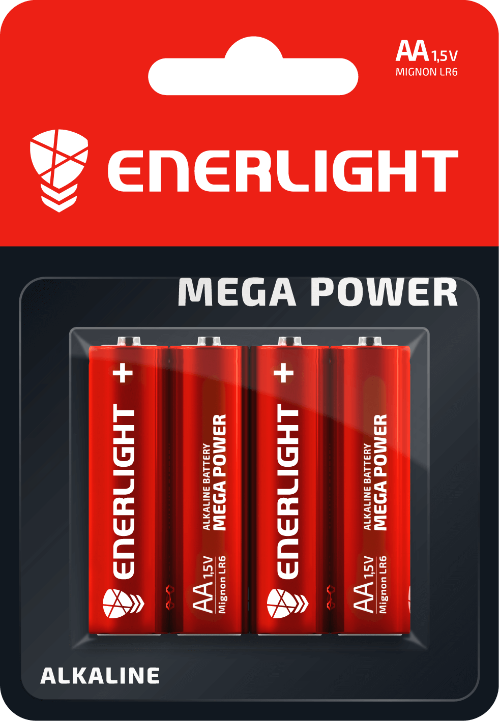 Батарейки Enerlight Mega Power AA, 4 шт. (90060104) - фото 1