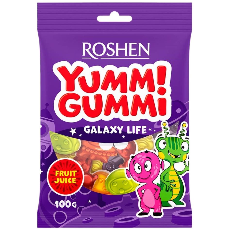 Конфеты желейные Roshen Yummi Gummi Galaxy Life 100 г (748291) - фото 1
