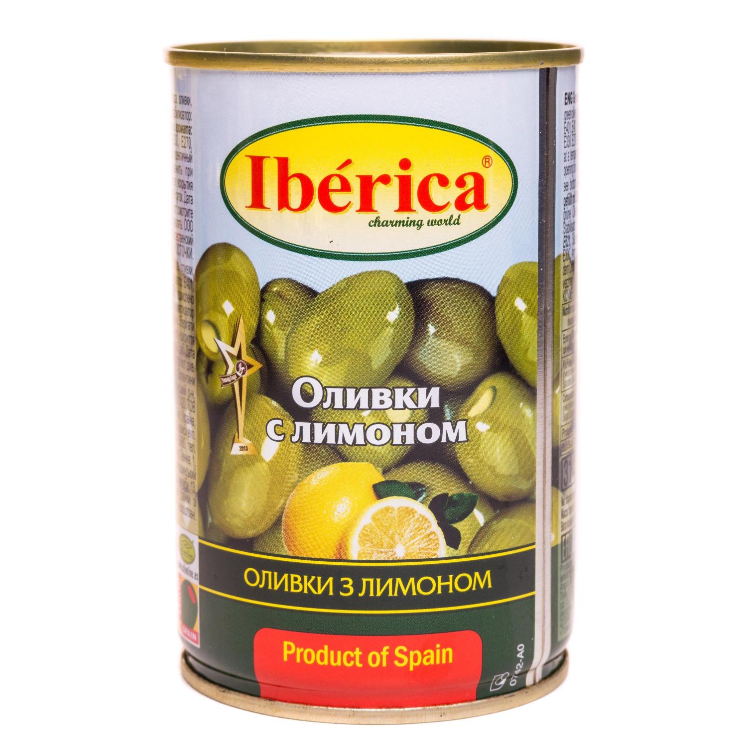 Оливки Iberica зелені з лимоном 300 г (223169) - фото 1