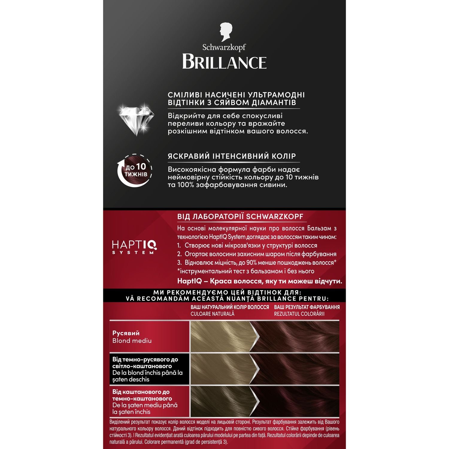 Інтенсивна крем-фарба для волосся Brillance, відтінок 876, Вишуканий Рубін, 160 мл - фото 3
