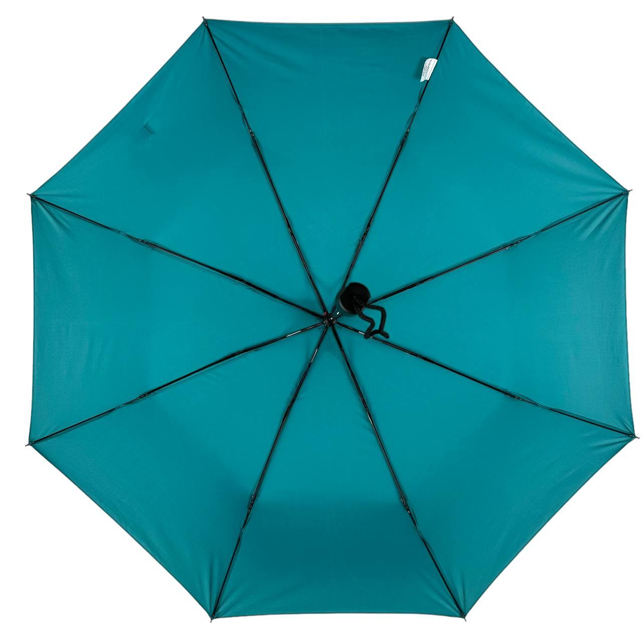 Жіноча складана парасолька механічна The Best 95 см бірюзова - фото 5