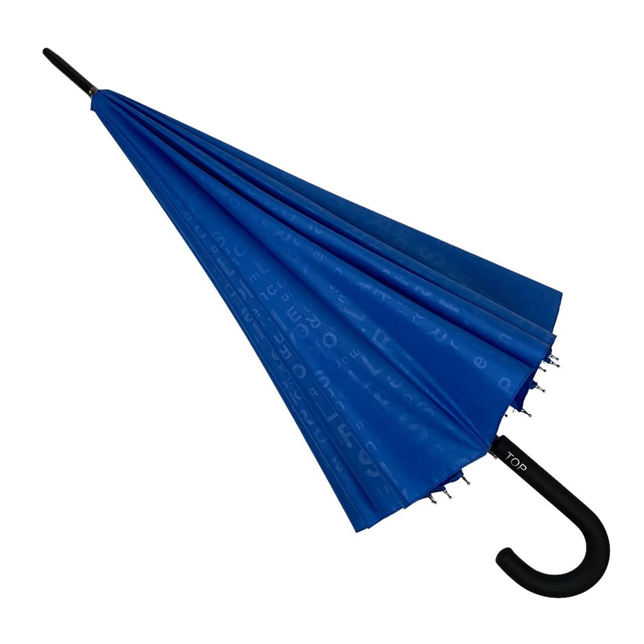 Жіноча парасолька-палиця напівавтомат Toprain 100 см синя - фото 5