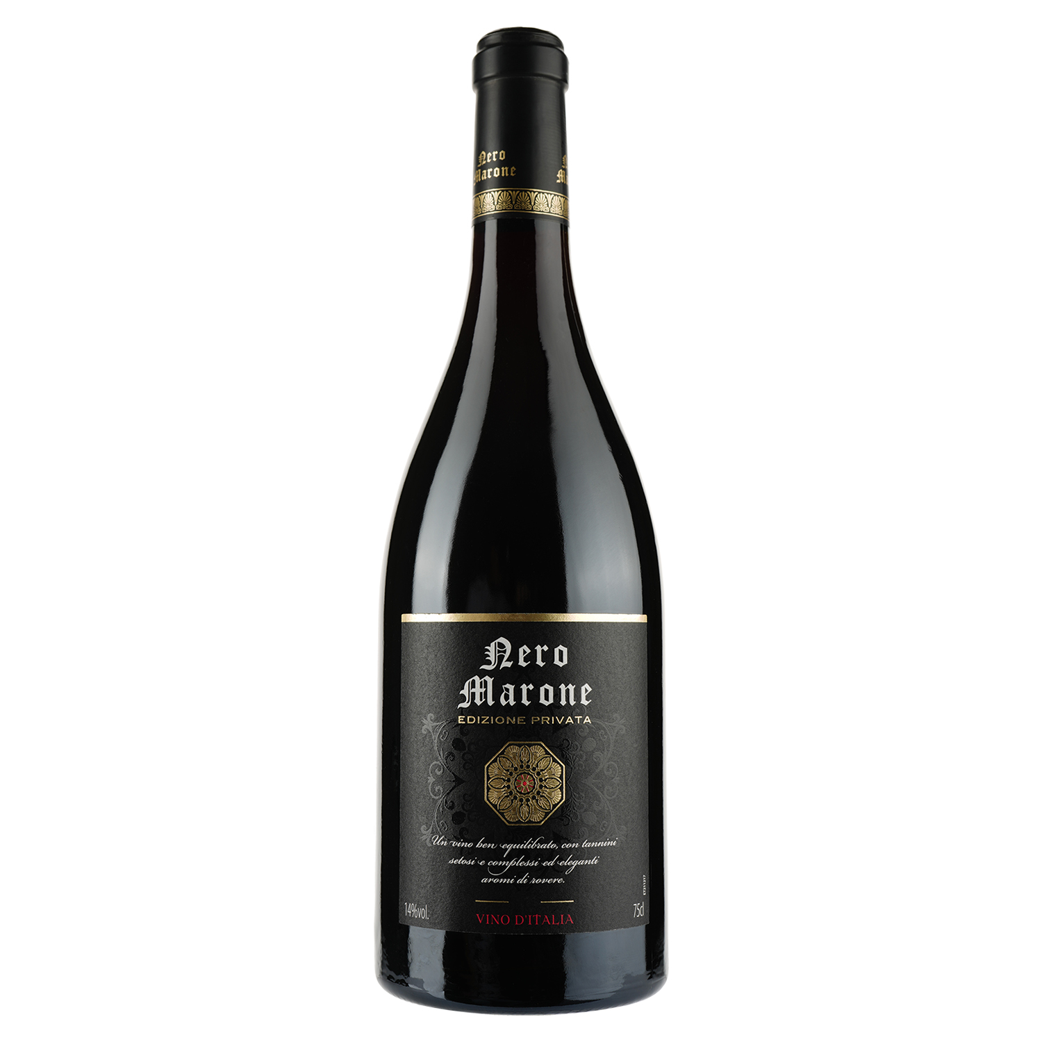 Вино Nero Marone Edizione Privata, красное, полусухое, 0,75 л - фото 1