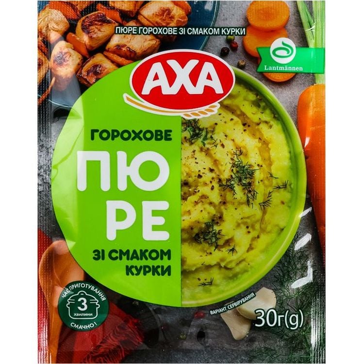 Пюре швидкого приготування AXA Горохове зі смаком курки 30 г (922871) - фото 1