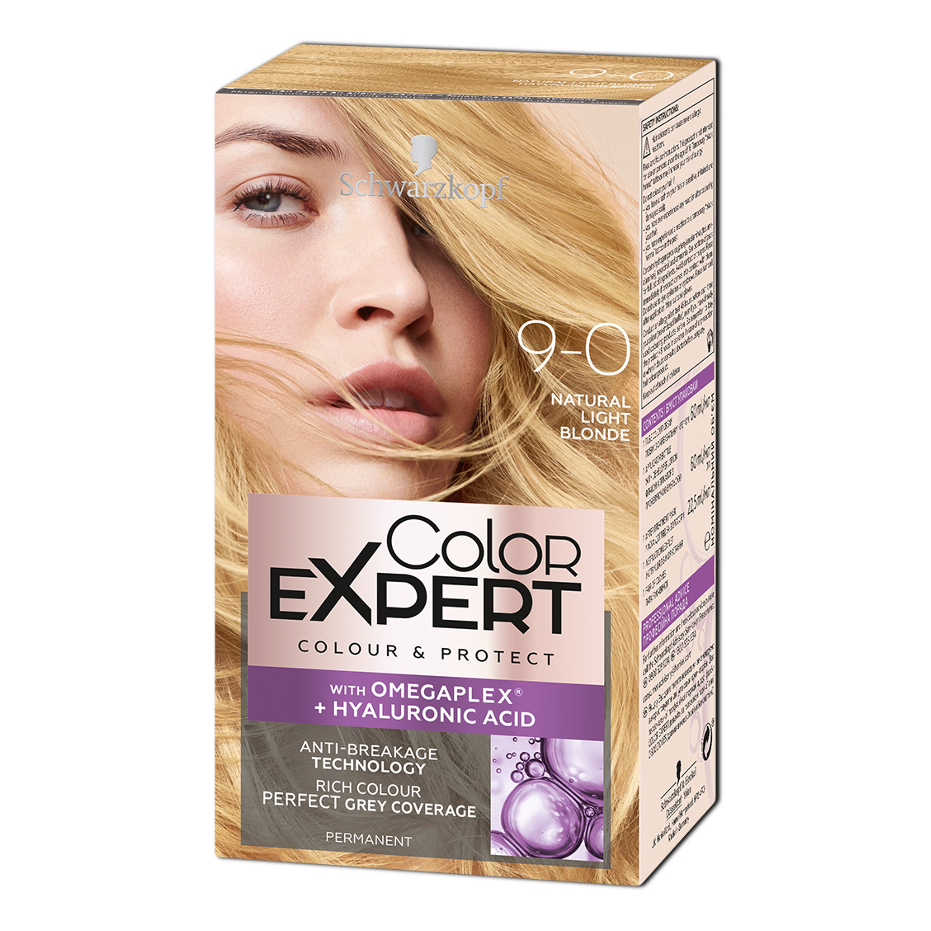 Крем-фарба для волосся Schwarzkopf Color Expert, з гіалуроновою кислотою, відтінок 9-0 (Натуральний Блонд), 142,5 мл - фото 1