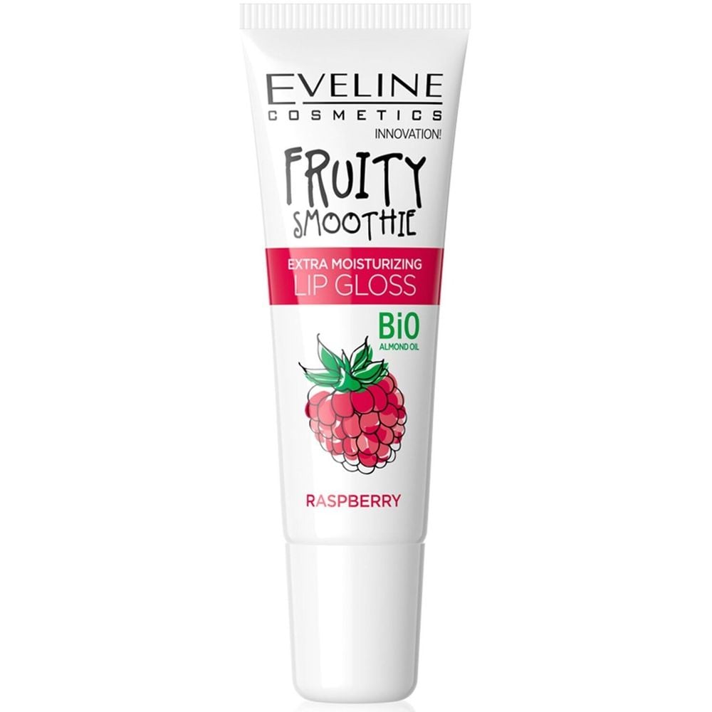 Блеск для губ Eveline Cosmetics Fruity Smoothie Raspberry экстраувлажняющий 12 мл (LBL12FRSRAS) - фото 1
