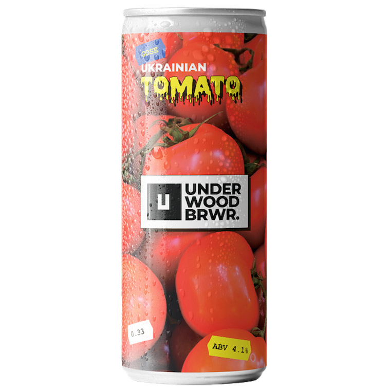 Пиво Underwood Brewery Ukranian Tomato Gose светлое 4.1% 0.33 л ж/б - фото 1