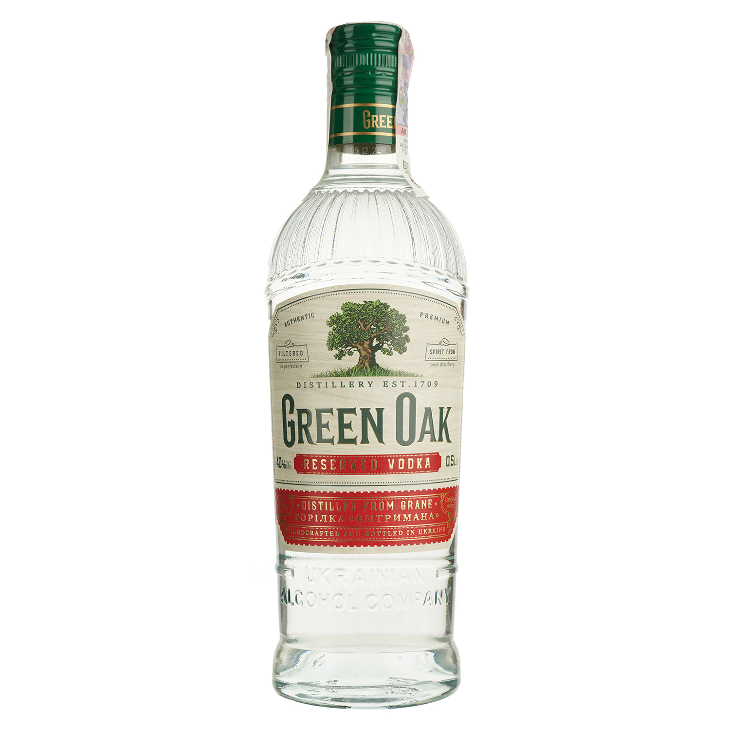 GREENGREEN ラキドロトレカ Горілка Green Oak Reserved 40% 0.5 л купити у Києві, Україні