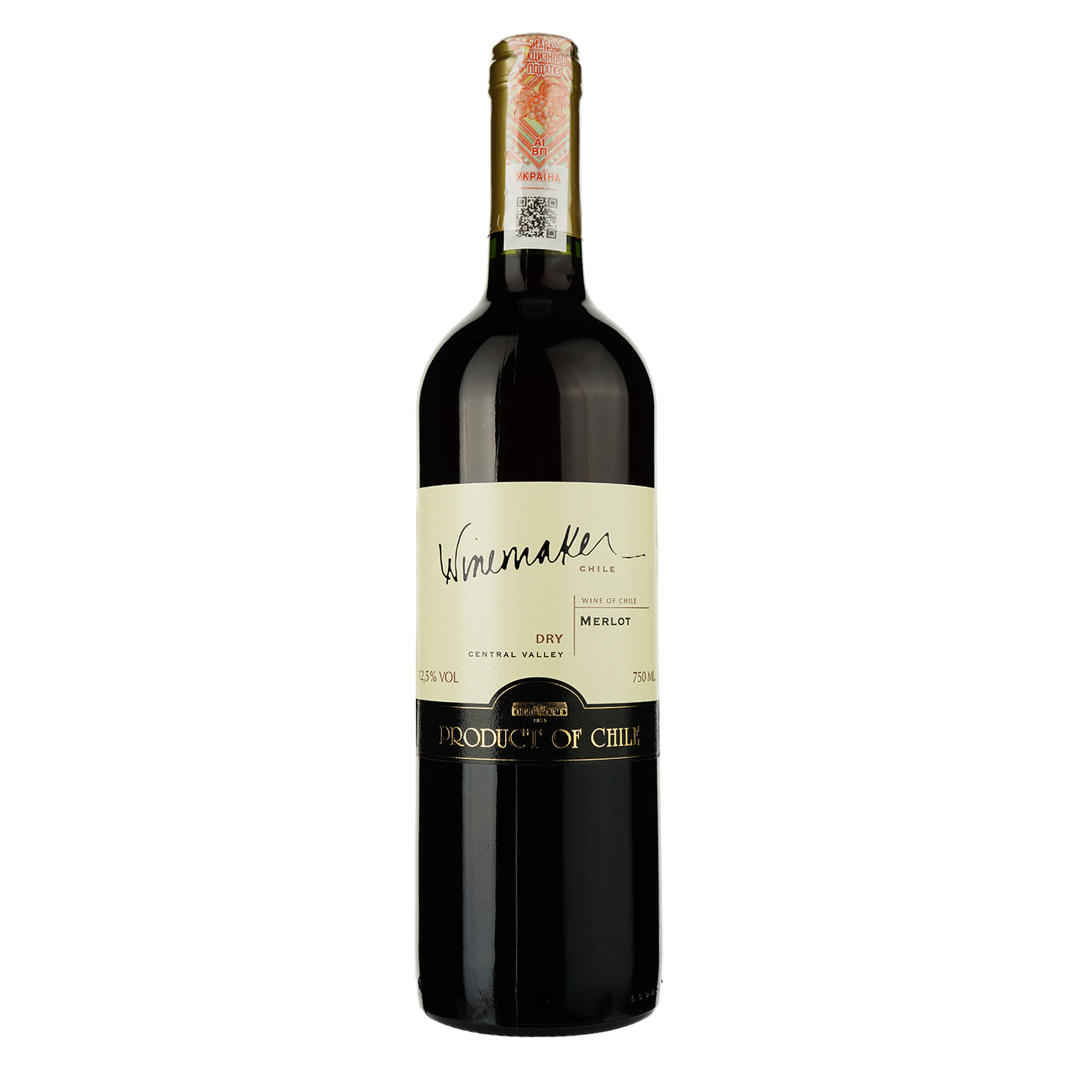 Вино Winemaker Merlot, 13%, 0,75 л (478752) - фото 1