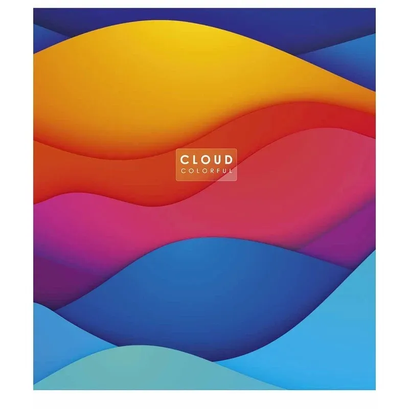 Зошит загальний Школярик Cloud colorful 048-3161K-2 в клітинку 48 аркушів - фото 1