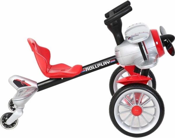 Детский велокарт Rollplay Go-Kart Planedo, серебристый (46554) - фото 2