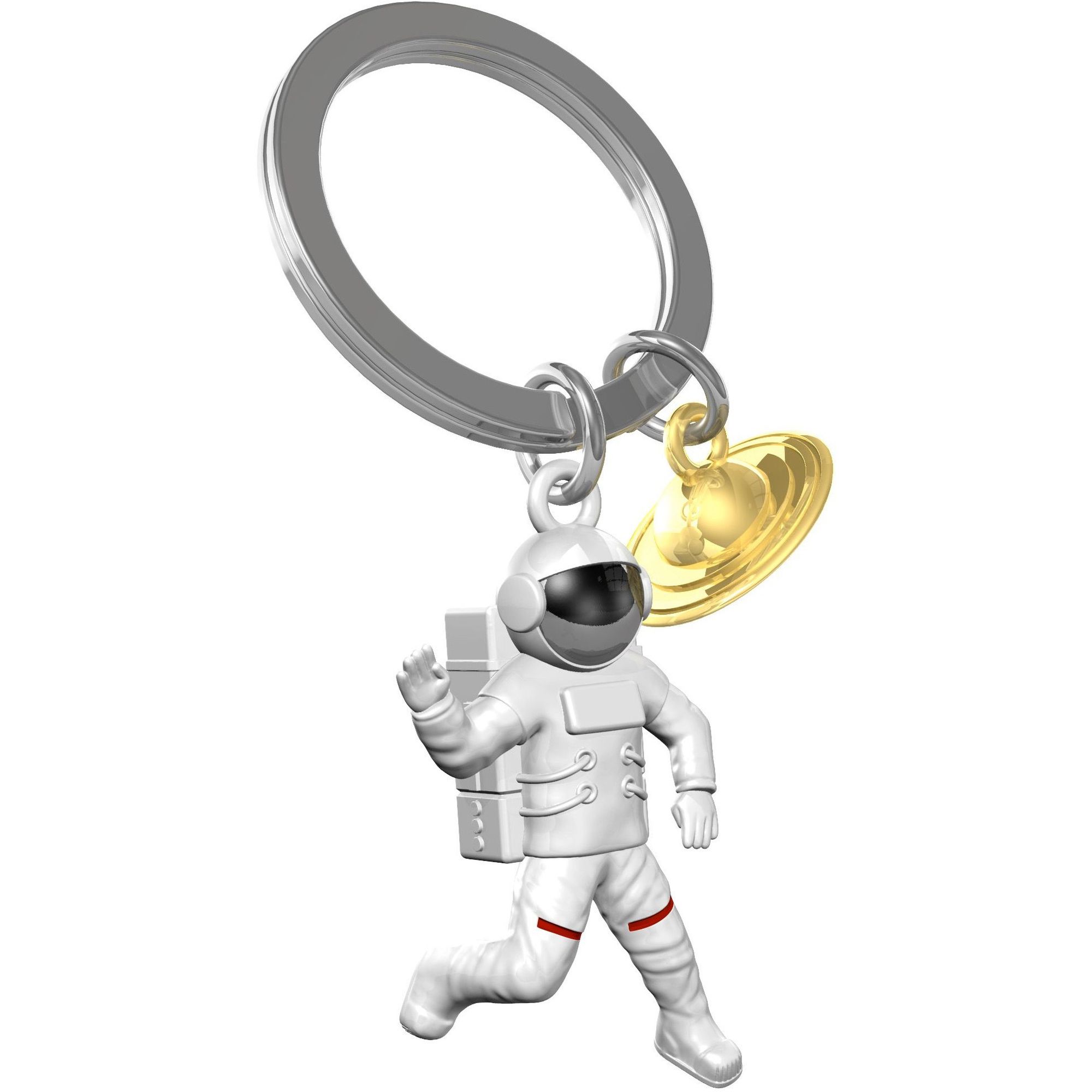 Брелок Metalmorphose Astronaut with Black Screen & Golden Saturn Charm (8000020592977) - фото 1