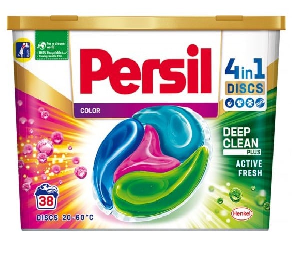 Гель для стирки в капсулах Persil Discs Color Deep Clean, 38 шт. (825760) - фото 1