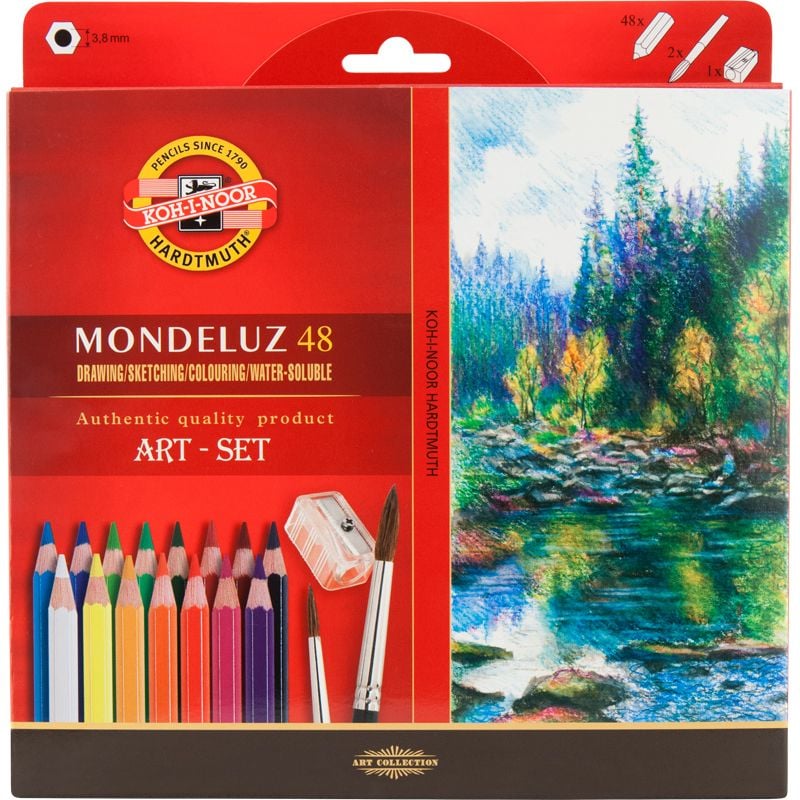 Олівці кольорові Koh-i-Noor Mondeluz акварельні 48 шт. (3713) - фото 1