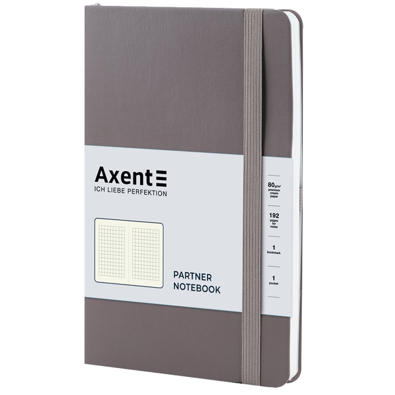 Книга записна Axent Partner Soft Earth Colors A5- в клітинку 96 аркушів коричнева (8620-01-A) - фото 2
