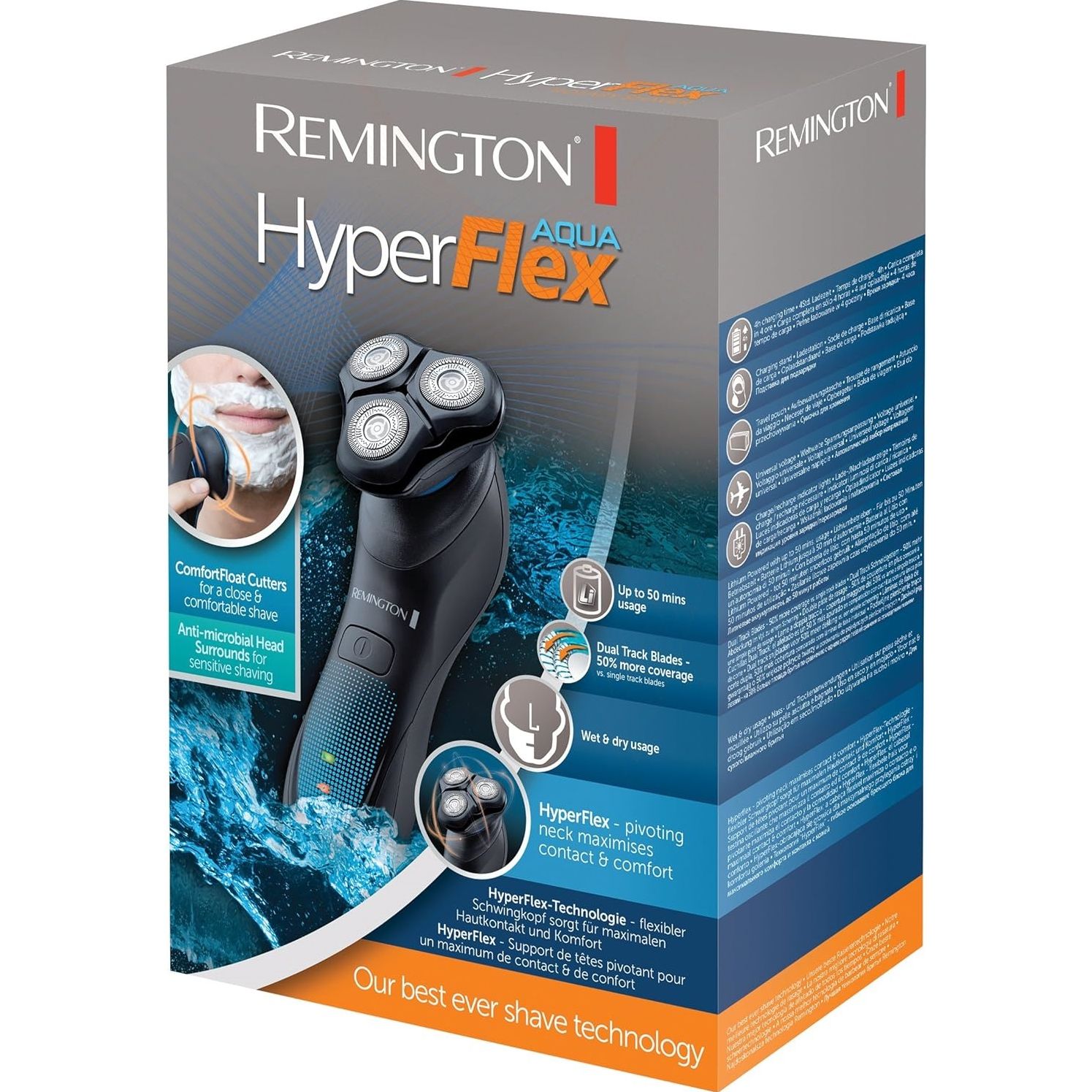 Електробритва Remington Hyperflex Aqua чорно-синя (XR1430) - фото 6