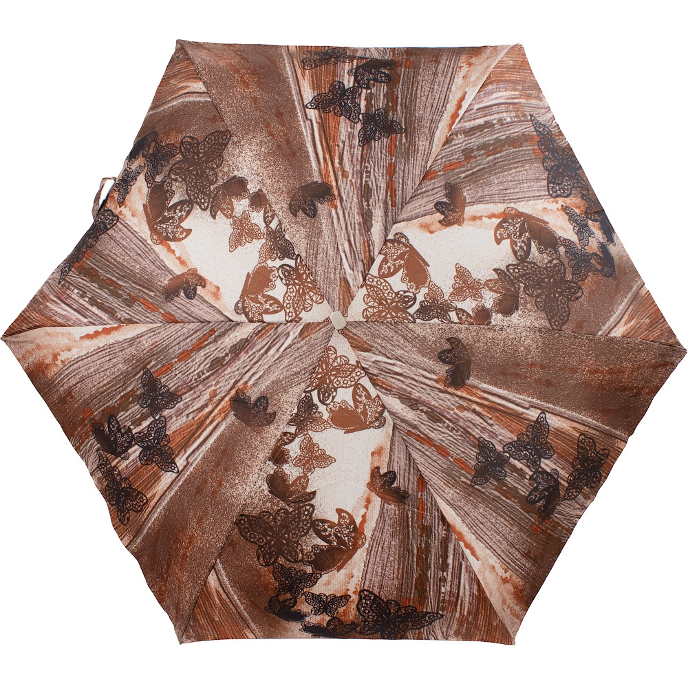 Жіноча складана парасолька механічна Zest коричнева - фото 1