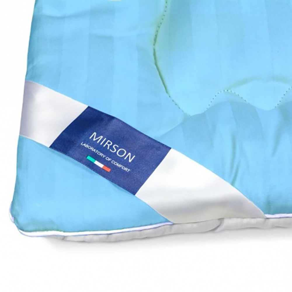 Одеяло шерстяное MirSon Valentino Hand Made №1355, демисезонное, 110x140 см, бело-голубое - фото 4