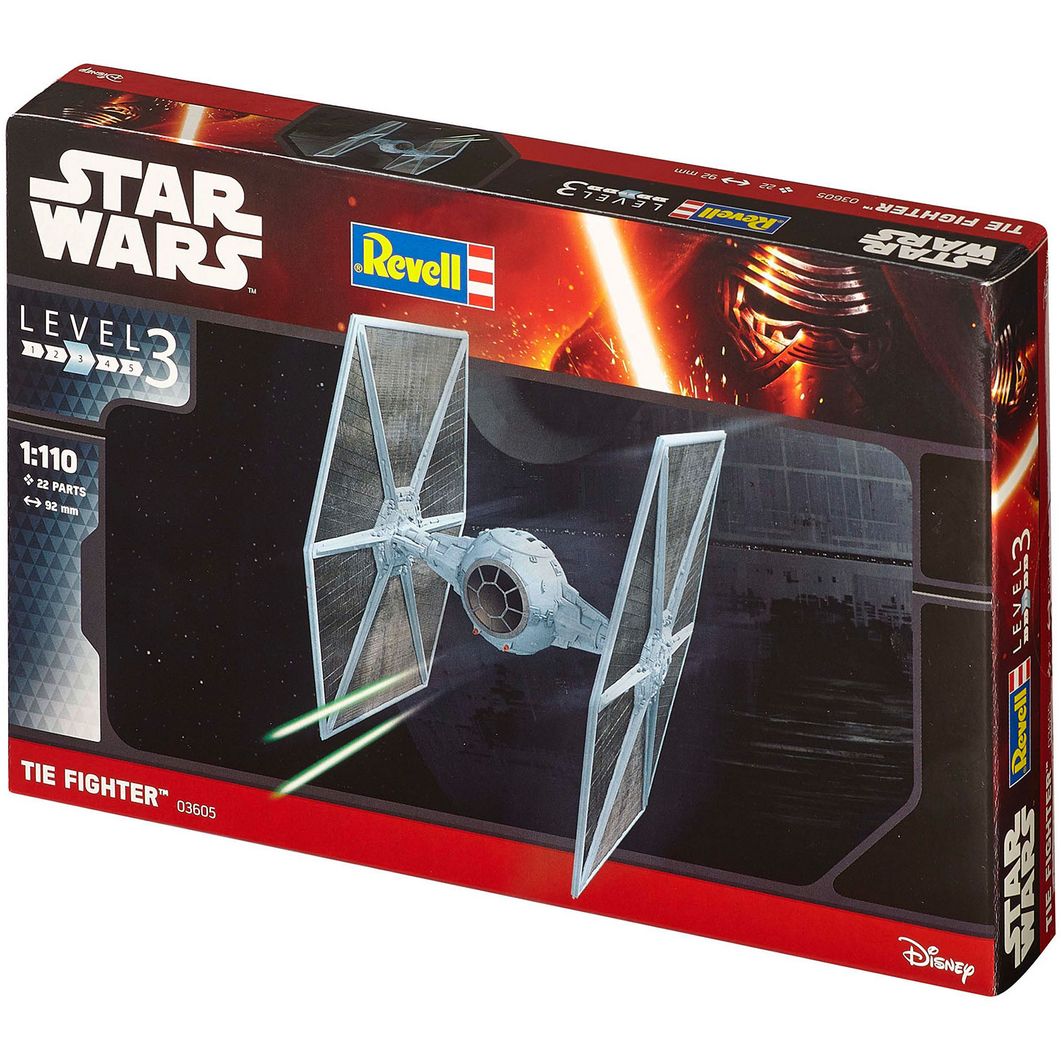 Сборная модель Revell Звездный TIE Fighter, уровень 3, масштаб 1:110, 22 детали (RVL-03605) - фото 1