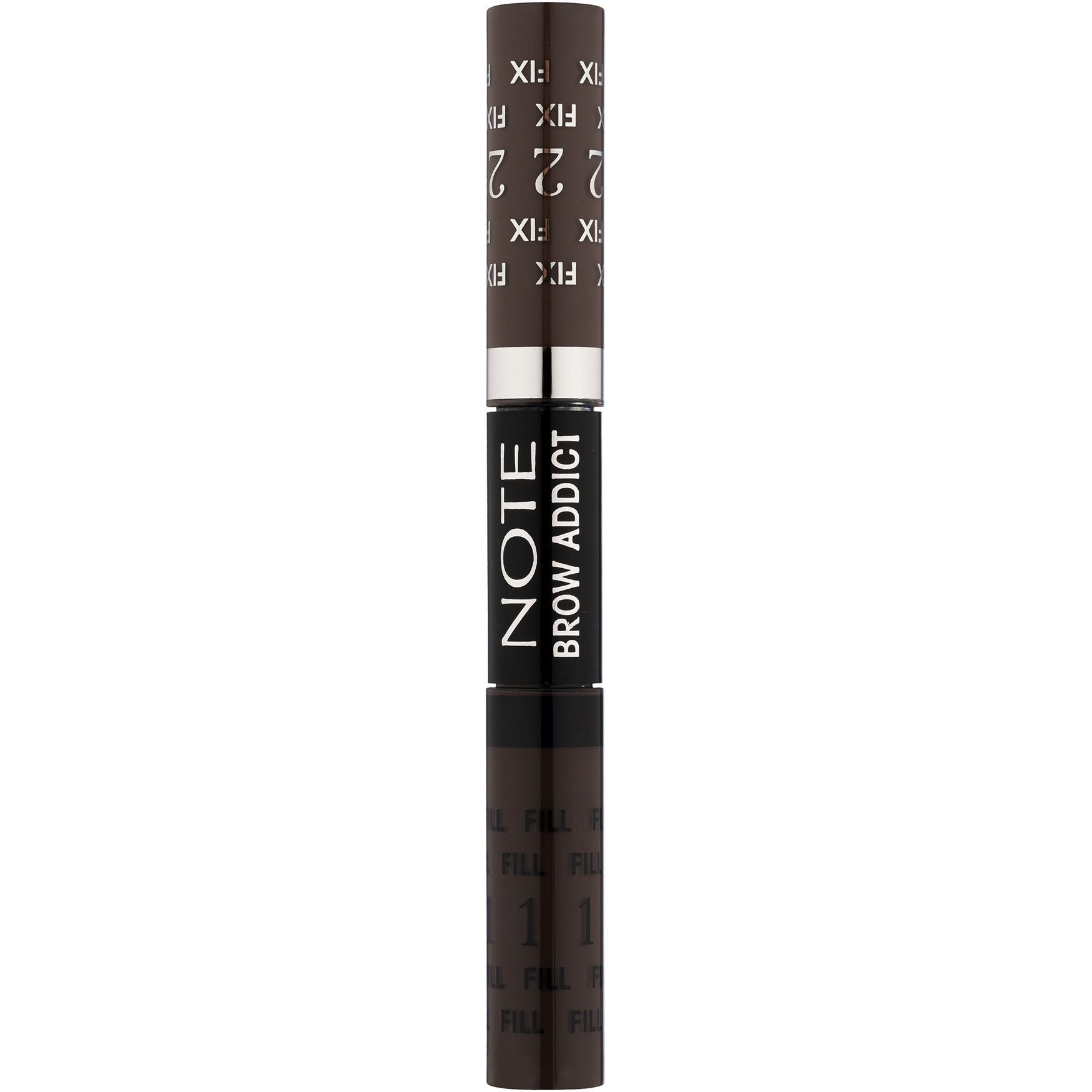 Тинт и гель для бровей 2 в 1 Note Cosmetique Brow Addict Tint & Shaping Gel Grey Brown тон 4, 10 мл - фото 1