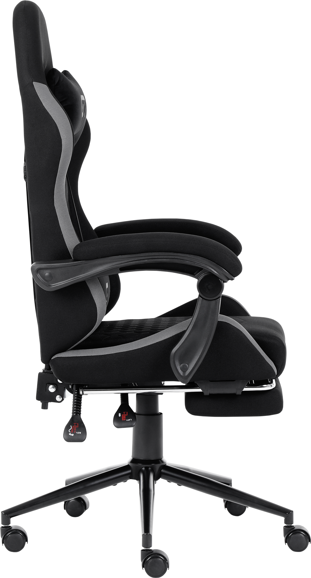 Геймерское кресло GT Racer черное с серым (X-2324 Fabric Black/Gray) - фото 3