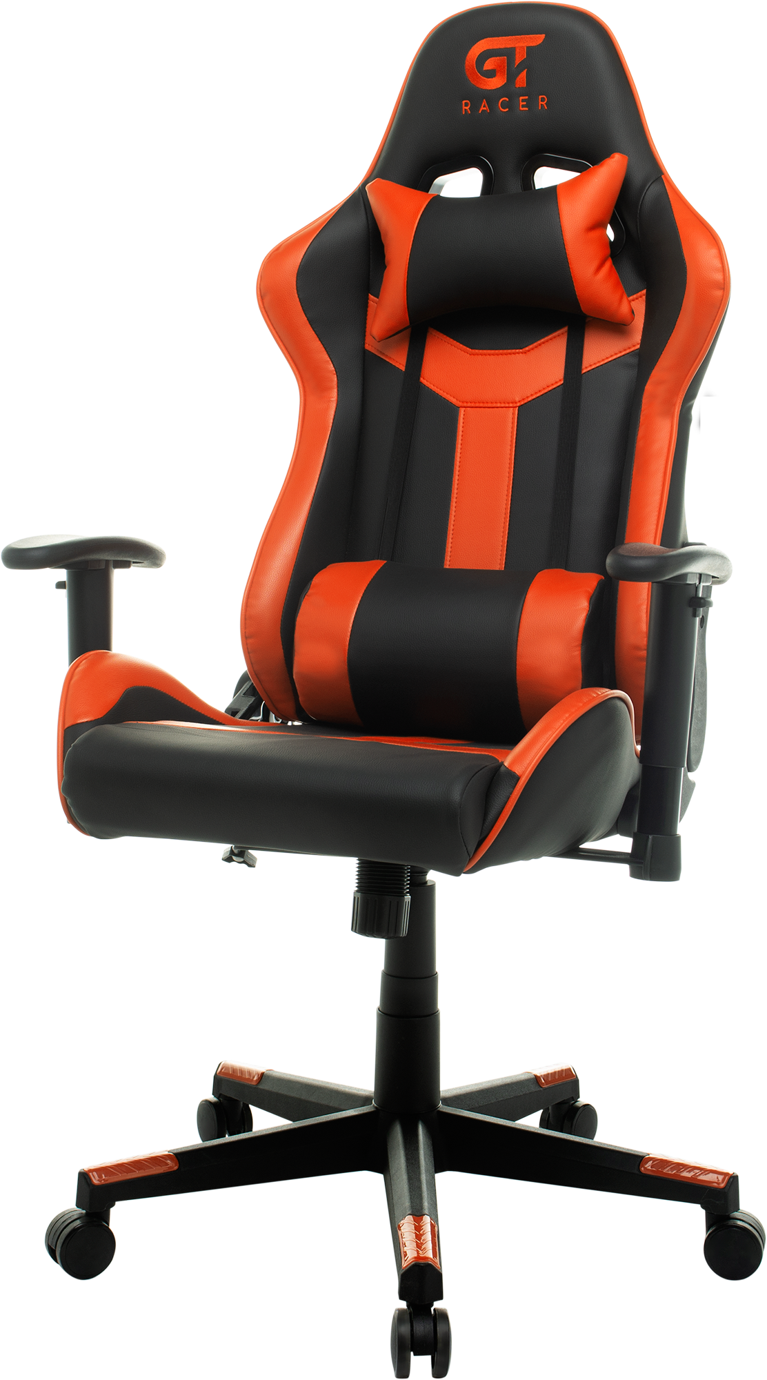 Геймерське крісло GT Racer чорне з помаранчевим (X-2527 Black/Orange) - фото 4
