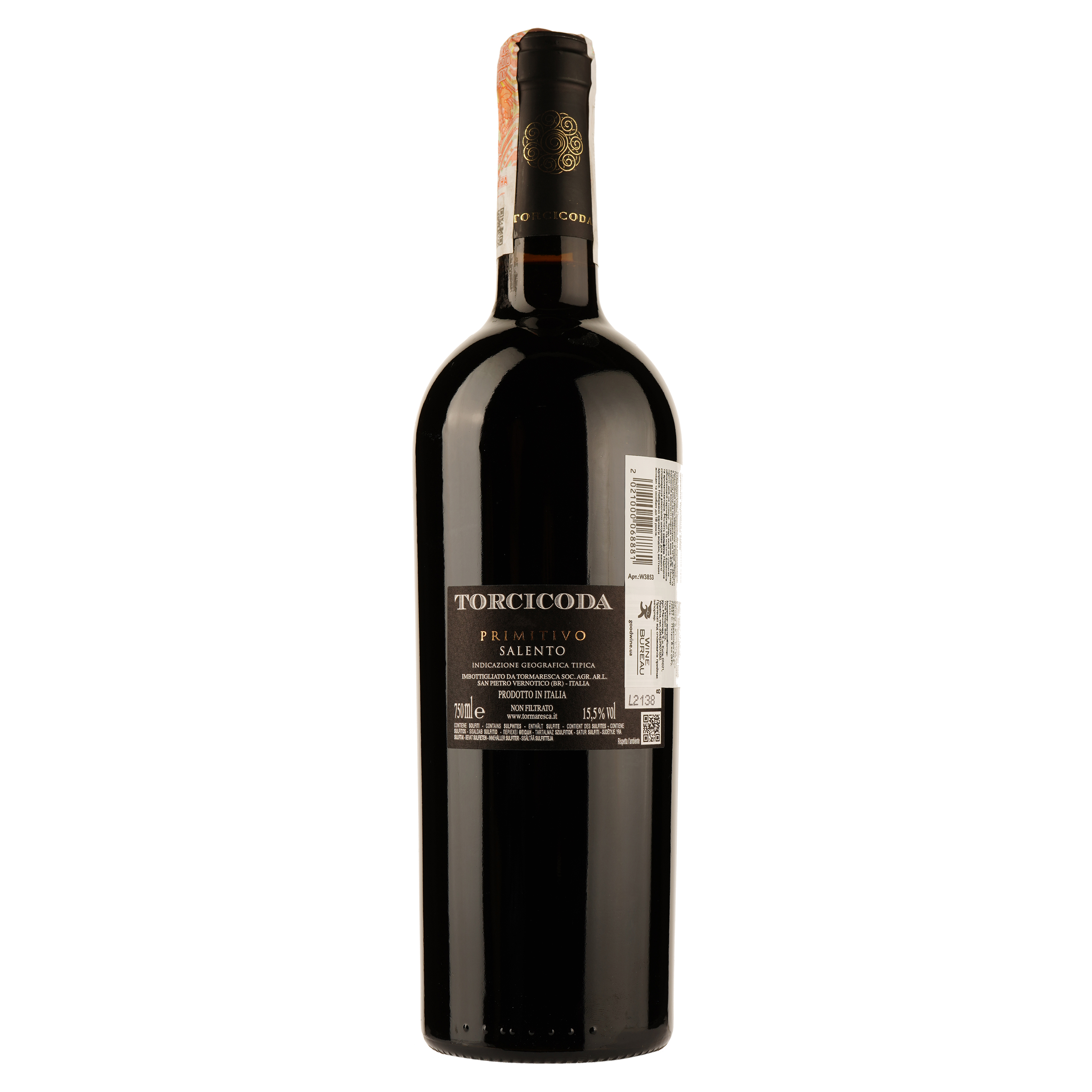 Вино Tormaresca Torcicoda, червоне, сухе, 0,75 л - фото 2