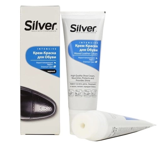 Крем-фарба для взуття Silver, чорна, 75 мл - фото 2