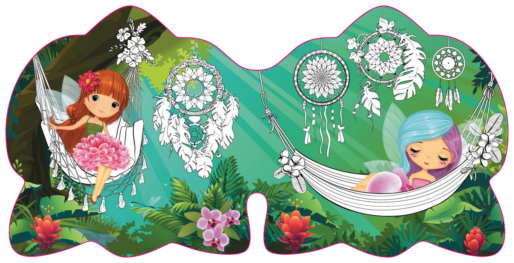 Раскраска Кристал Бук Цветочные феи Орхидея, 60 наклейок, 8 страниц (F00026966) - фото 3