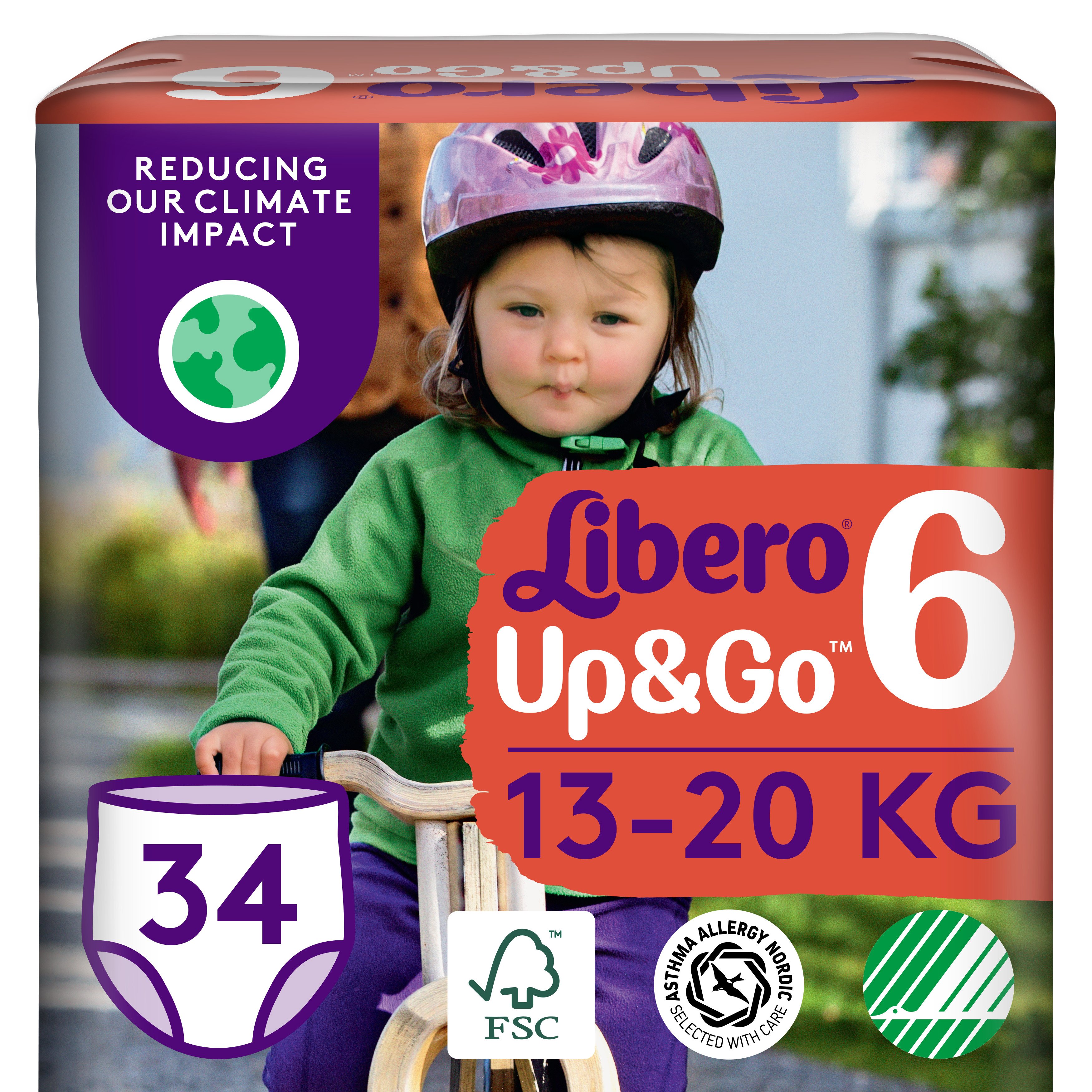 Підгузки трусики Libero Up&Go 6 (13-20 кг), 34 шт. (80060) - фото 1