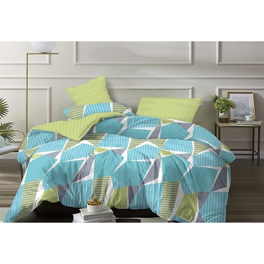 Комплект постельного белья TAG Tekstil с компаньоном Семейный Разноцветный 000142294 (S350) - фото 1
